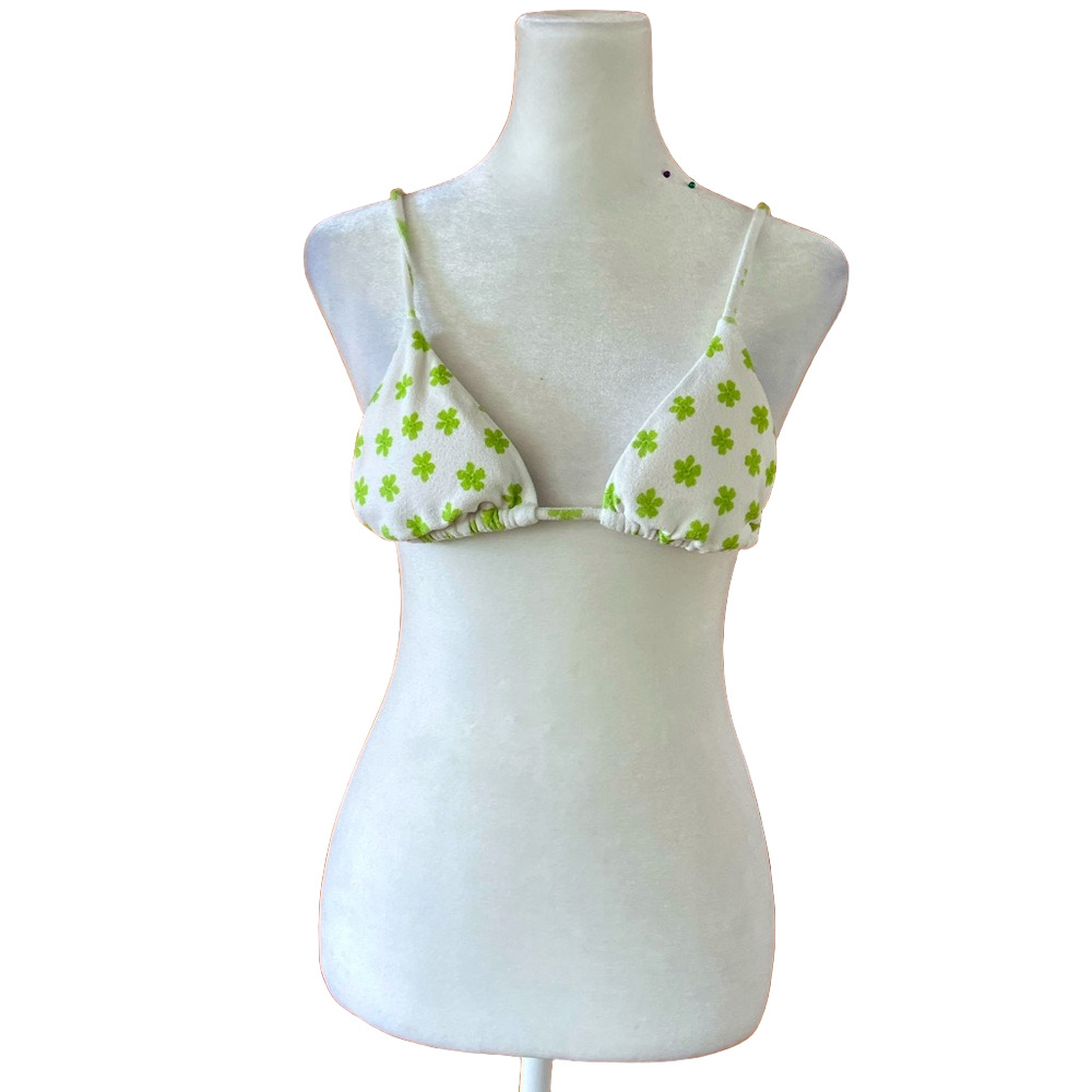 LA Hearts Pacsun Floral Green Bikini Top